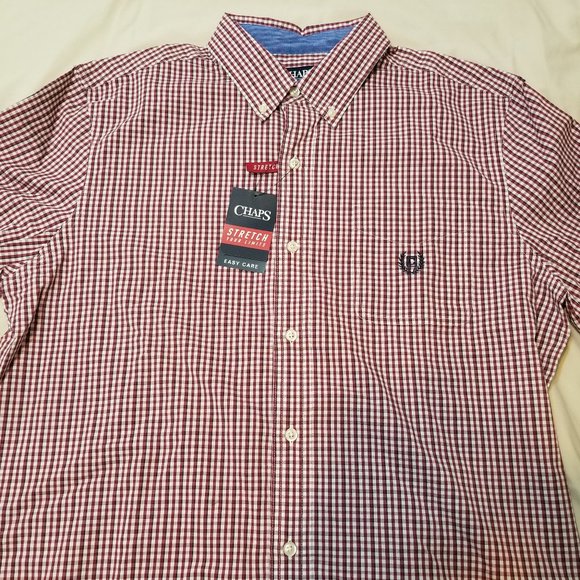 CHAPS Long Sleeve Button-Down Light Flannel Check Shirt, Men's Size L cotton black type Vintage Second Hand